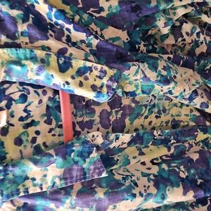 White Stag Blue and Green Floral Top Size Xl